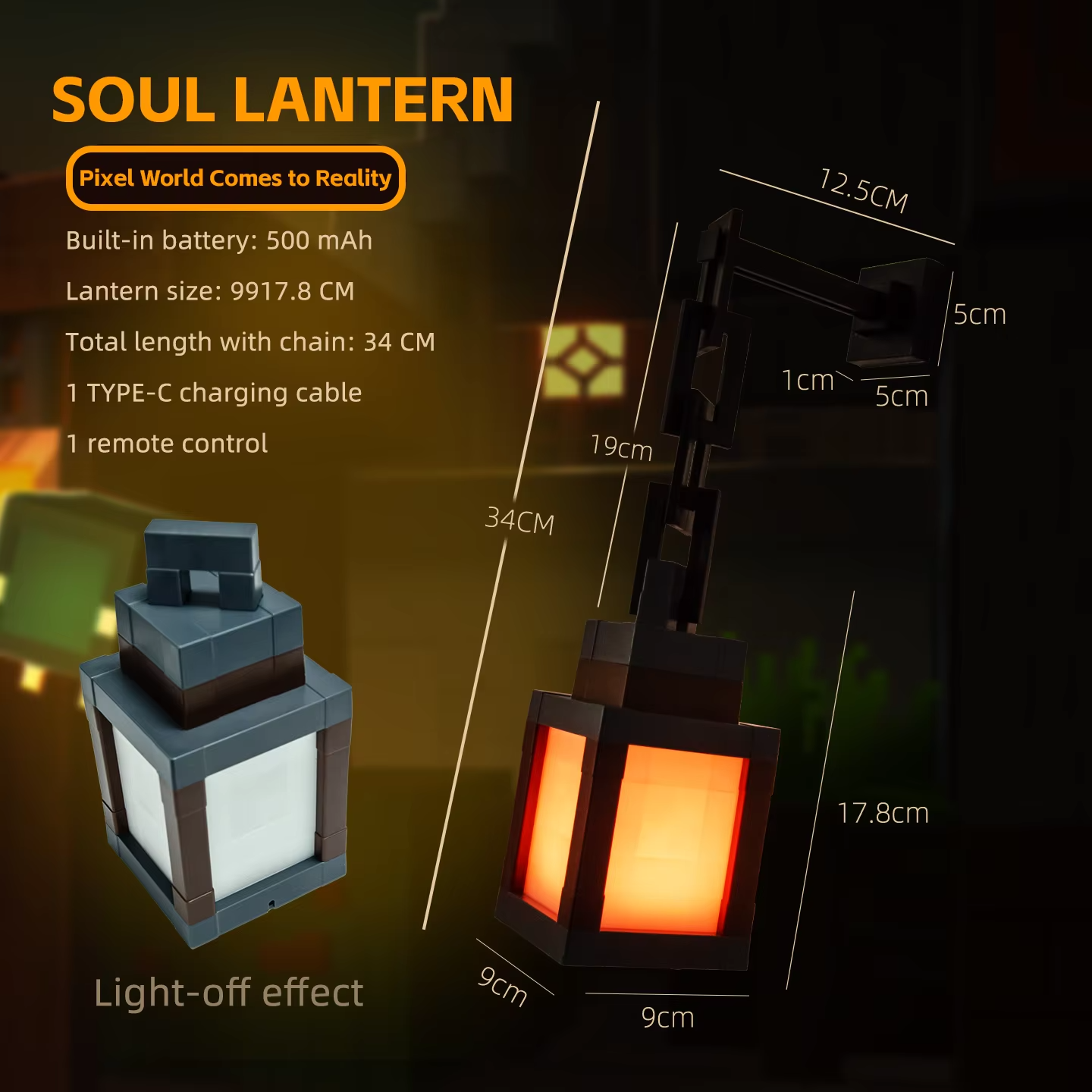 UpSunnie Minecraft Lantern Light