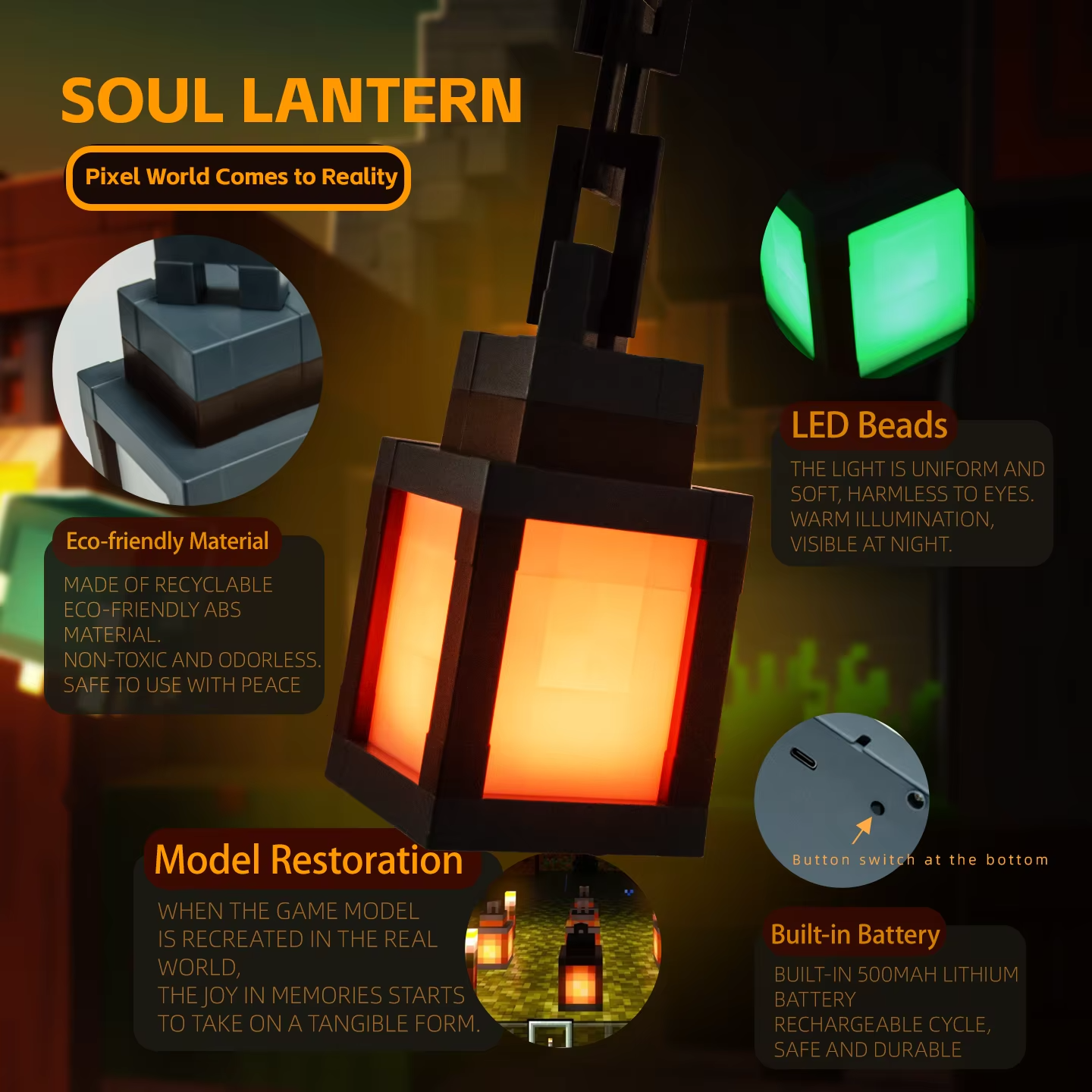 UpSunnie Minecraft Lantern Light
