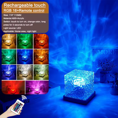 Upsunnie Cube Crystal Table Lamp